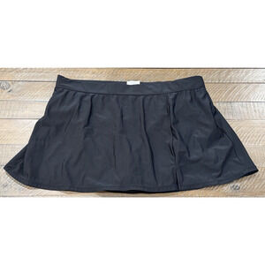 Aqua Green Women's Black Swimsuit Skirt - Size XL